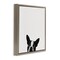 Stupell Industries Dog Peeking From Below Framed Floater Canvas Wall Art
